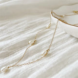 14K Filled Natural Pearl Choker Necklace for Women