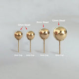 Real 14K Filled Pearl Cup 3MM/4MM/5MM/6MM Cup & Double or Single Notch