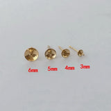 Real 14K Filled Pearl Cup 3MM/4MM/5MM/6MM Cup & Double or Single Notch