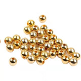 Real 14K Yellow Beads 3mm Luck Smooth Transfer Bead Diy Jewelry Woman