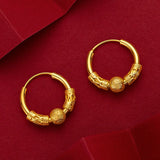 Real 14K Yellow Drop Earring for Women Romantic Jewelry