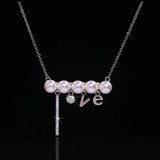 14K Pearl Gemstone Diamond Necklace for Women