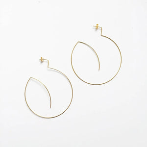 Real 14k Filled Circle Stud Earrings Wedding Bridesmaid High Jewelry