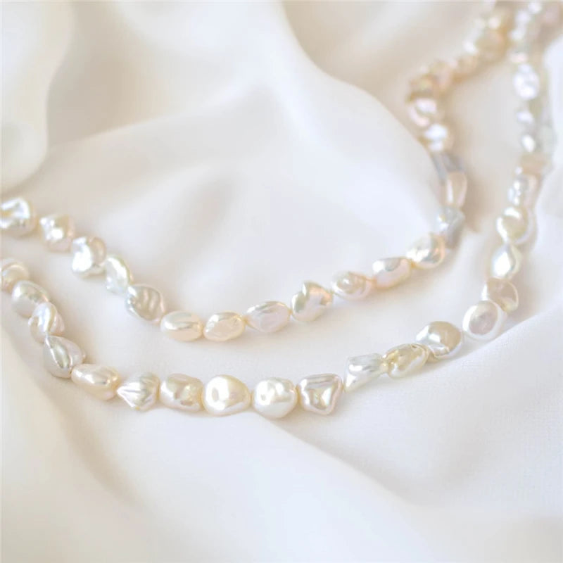 14k Filled Baroque Pearl Stud Earrings Vintage Jewelry for Women