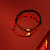 Real 14k Yellow Adjustable Bracelets for Couple