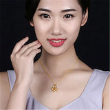 18K Topaz Pendant Yellow Gemstone Necklace 2 Carats Crystal Jewelry Womens