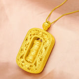 18K Dragon Pendant Chain for Women Men Jewelry