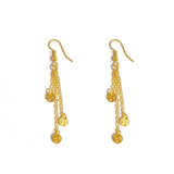 18K Gold Drop Earrings Five-pointed Star Jewelry