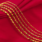18K Necklace for Women Men Fine Jewelry Solid Chain Wedding