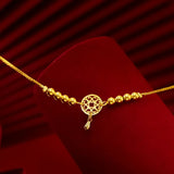 18K Bell Anklet Dream Catcher Bell Beads Chain for Women