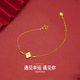 18K Twisted Chain Bracelet Hemp Rope Women's Fine Jewelry Gift