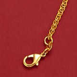 18K Twisted Chain Bracelet Pure Adjustable Hemp Rope Chain Women's Jewelry