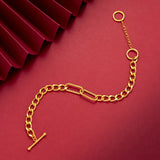 18K Twisted Chain Rope Bracelet for Women