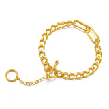 18K Twisted Chain Rope Bracelet for Women