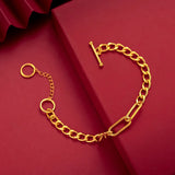 18K Twisted Chain Rope Bracelet for Women