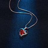 Natural 18K Rose Ruby Pendant 2 Carats Women Necklace Jewelry
