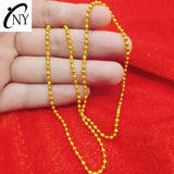 18K Yellow BIRTHDAY Beads Necklace for Women with Box