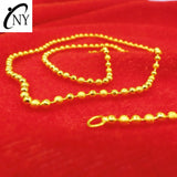 18K Yellow BIRTHDAY Beads Necklace for Women with Box