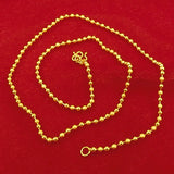 18K Yellow BIRTHDAY Beads Necklace for Women with Box