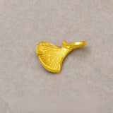 18k Ginkgo Leaf Pendant Necklace for Women Bride Chain Necklace