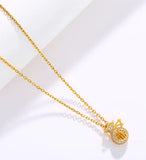 18k 3D Fortune Purse Pendant Necklace for Women