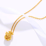 18k 3D Fortune Purse Pendant Necklace for Women