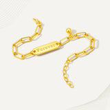 18k English Geometric Chain Bracelet for Women Bride Engagement