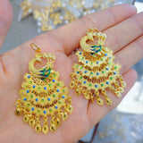 18k Enamel Peacock Pendant for Men Women 999 Pendant