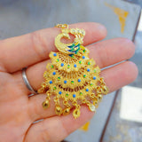 18k Enamel Peacock Pendant for Men Women 999 Pendant