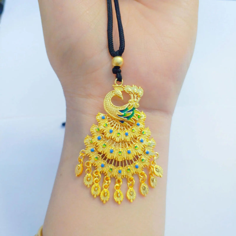 18k Enamel Peacock Pendant for Men Women 999 Pendant