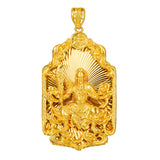 18K Hollow Guan Gong Pendant for Men 999 Pendant with Chain
