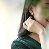 18k Natural Freshwater Pearl Stud Earrings Women's Au750 Classic Women Earring
