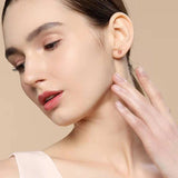 18k Plum Blossom Stud Earrings Au750 Party Pop Studs Earrings Jewelry