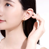 18k Snowflake Earrings Au750 Party Pop Earrings Jewelry for Women