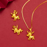 18k Yellow Pendant Necklace for Women Love Pendant Chain Necklace