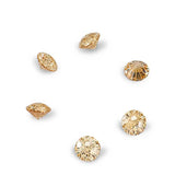 1CT Champagne VVS1 Flower Cut Moissanite Loose Stones