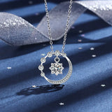 1CT Moissanite Diamond Necklace Sterling Silver Starry Sky Pendant