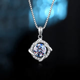 1ct Moissanite Windmill Pendant Necklace 925 Sterling Silver