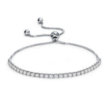 Moissanite Sparkling Full Diamond Sterling Silver Bracelet Wedding Jewelry