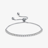 Moissanite Sparkling Full Diamond Sterling Silver Bracelet Wedding Jewelry