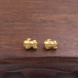 Real 24K 3D Yellow Bead Mini PiXiu Pendant
