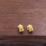 Real 24K 3D Yellow Bead Mini PiXiu Pendant