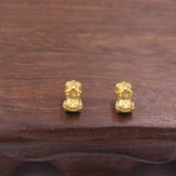 Real 24K 3D Yellow Bead Mini PiXiu Pendant