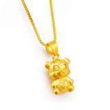 24K Boutique Tiger Necklace for Women Men Pure 999 Link Chain Jewelry