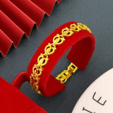 24k Gold Bracelet Female Bangle Chain Live Broadcast Birthday Gift