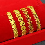 24k Gold Bracelet Female Bangle Chain Live Broadcast Birthday Gift