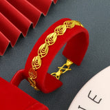 24k Gold Bracelet Female Bangle Chain Live Broadcast Birthday Gift