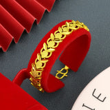 24k Gold Bracelet Female Bangle Chain Live Broadcast Birthday Gift