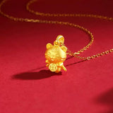 24K Gold Tiger Pendant Fine Jewelry for Women Men