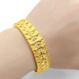 24K Dragon Pattern Bracelet Pure 999 Golden Plated Jewelry